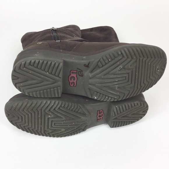 UGG Australia Thomsen Brown Suede Leather Boots 6 - Picture 6 of 8